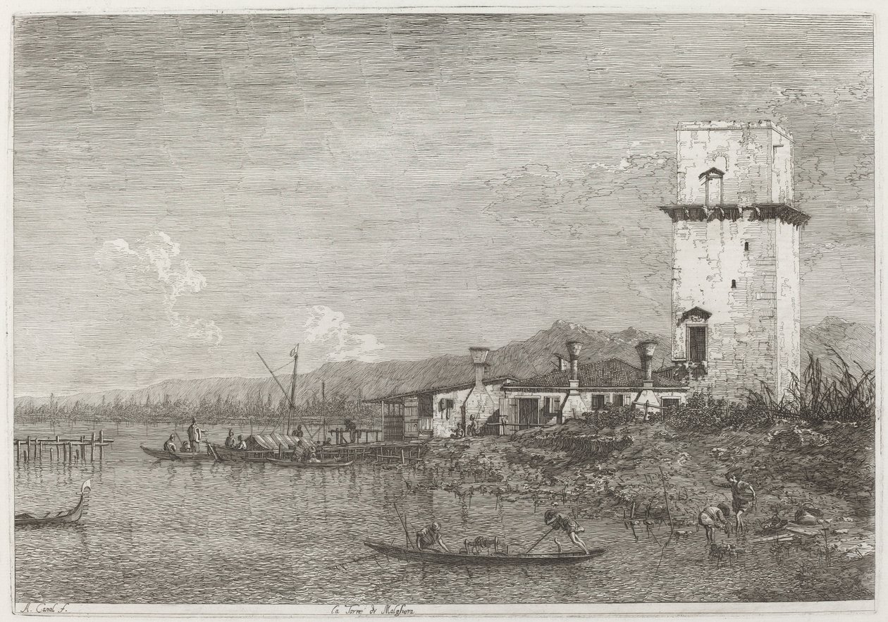Věž Malghera od Canaletto
