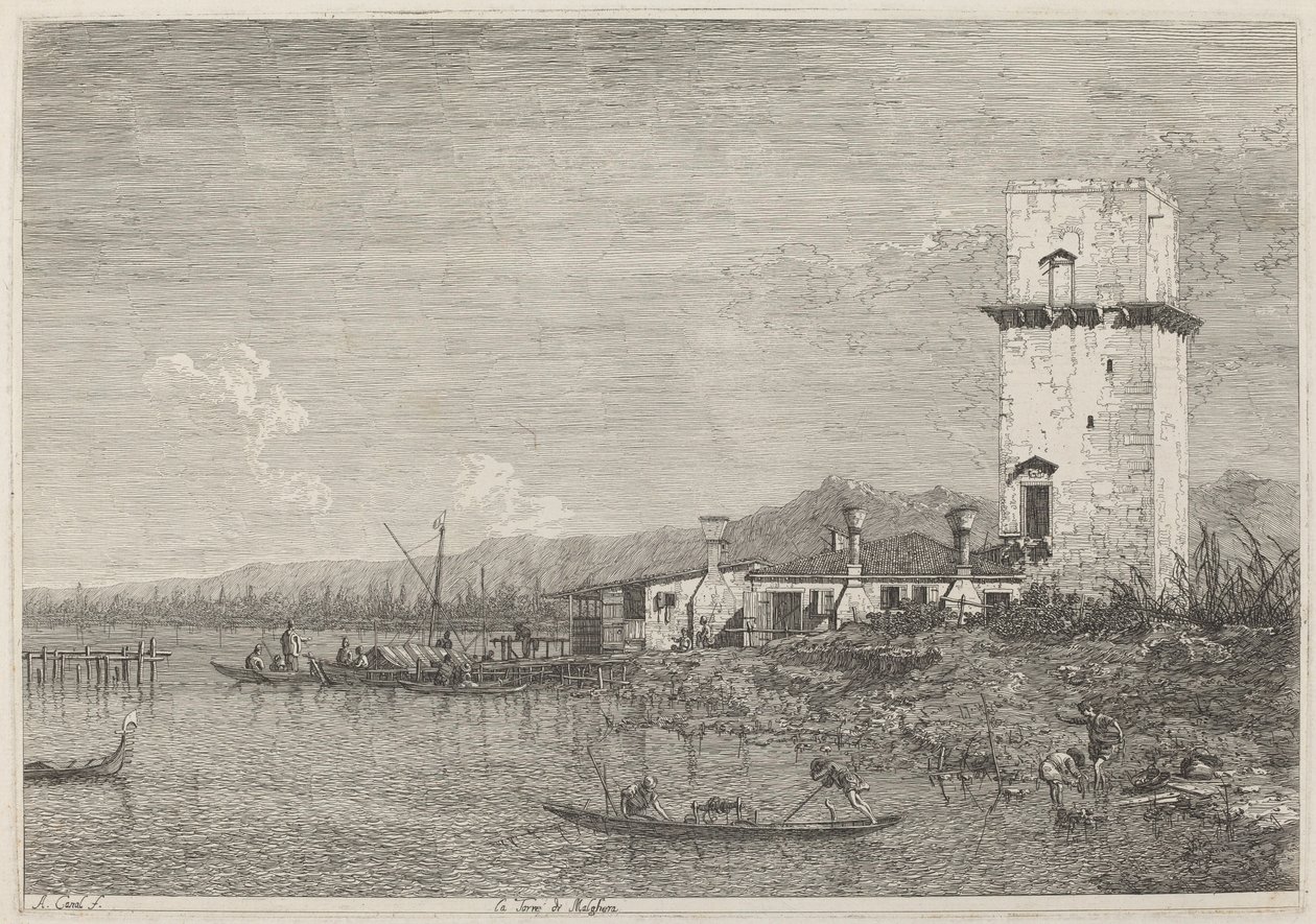 Věž Malghera, c. 17351746. od Canaletto