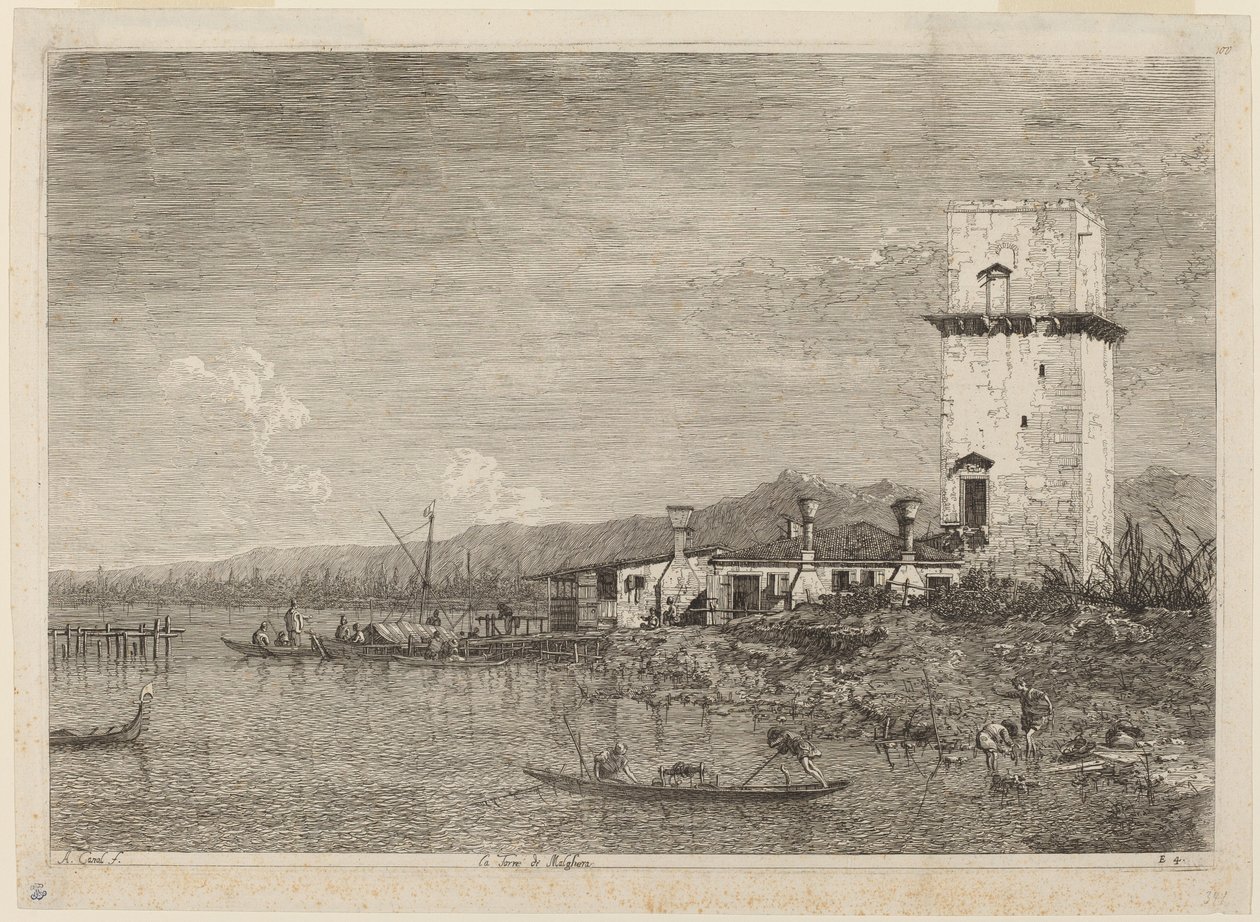 Věž Malghera, c. 17351746. od Canaletto