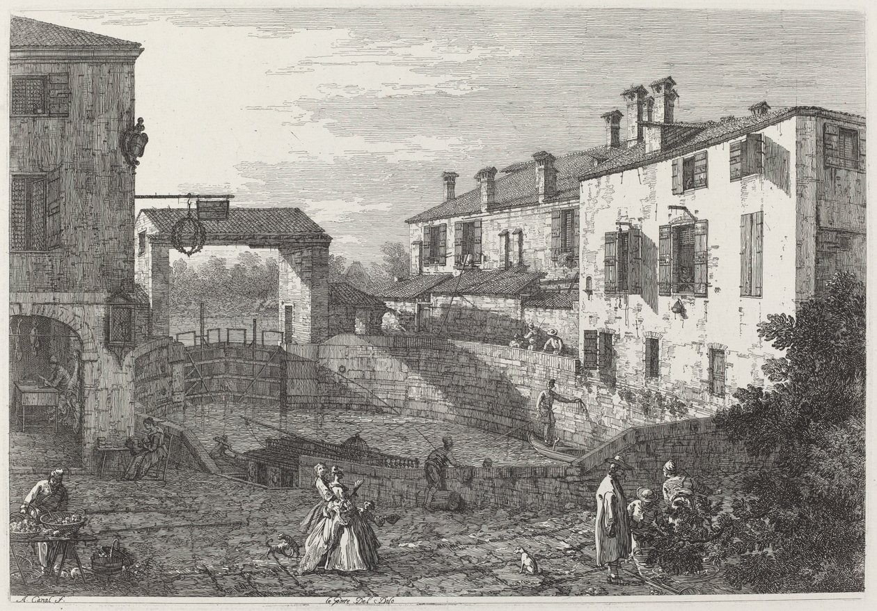 The Doors of the Dolo, c. 17351746. od Canaletto