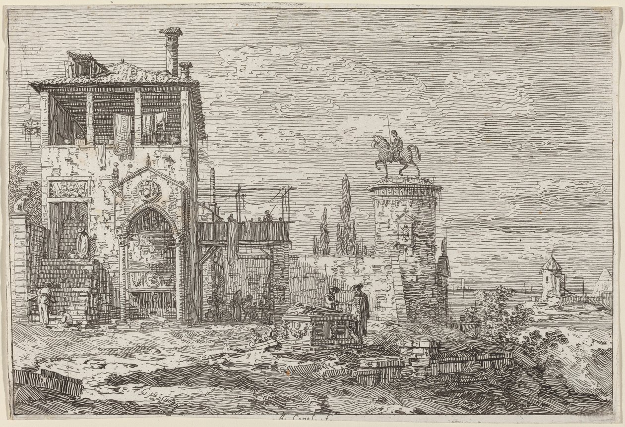 Jezdecký památník, c. 17351746. od Canaletto