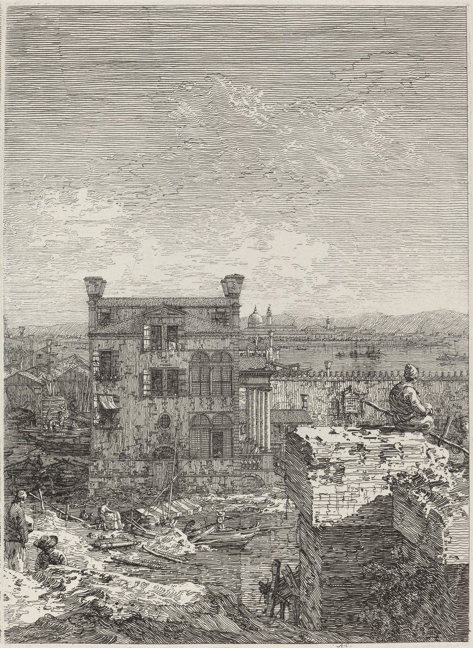 Dům s peristylem [vpravo] od Canaletto