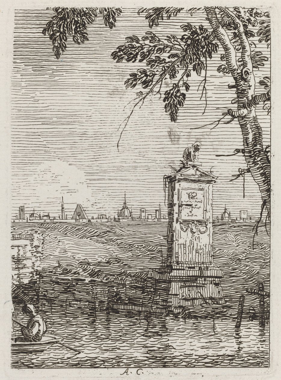 Malý památník [vlevo] od Canaletto