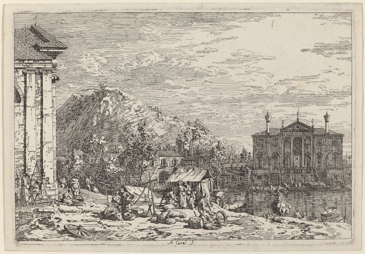Trh v Dolo od Canaletto