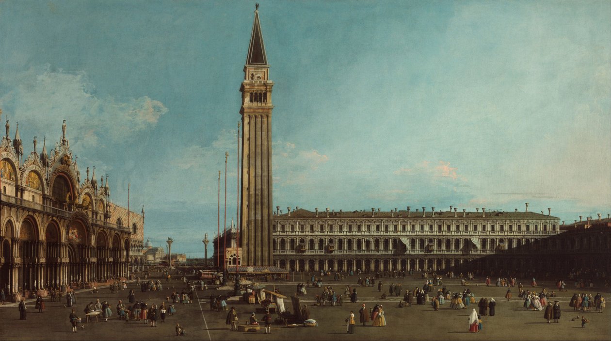 Piazza San Marco, Benátky, 1742-1745 od Giovanni Antonio Canal