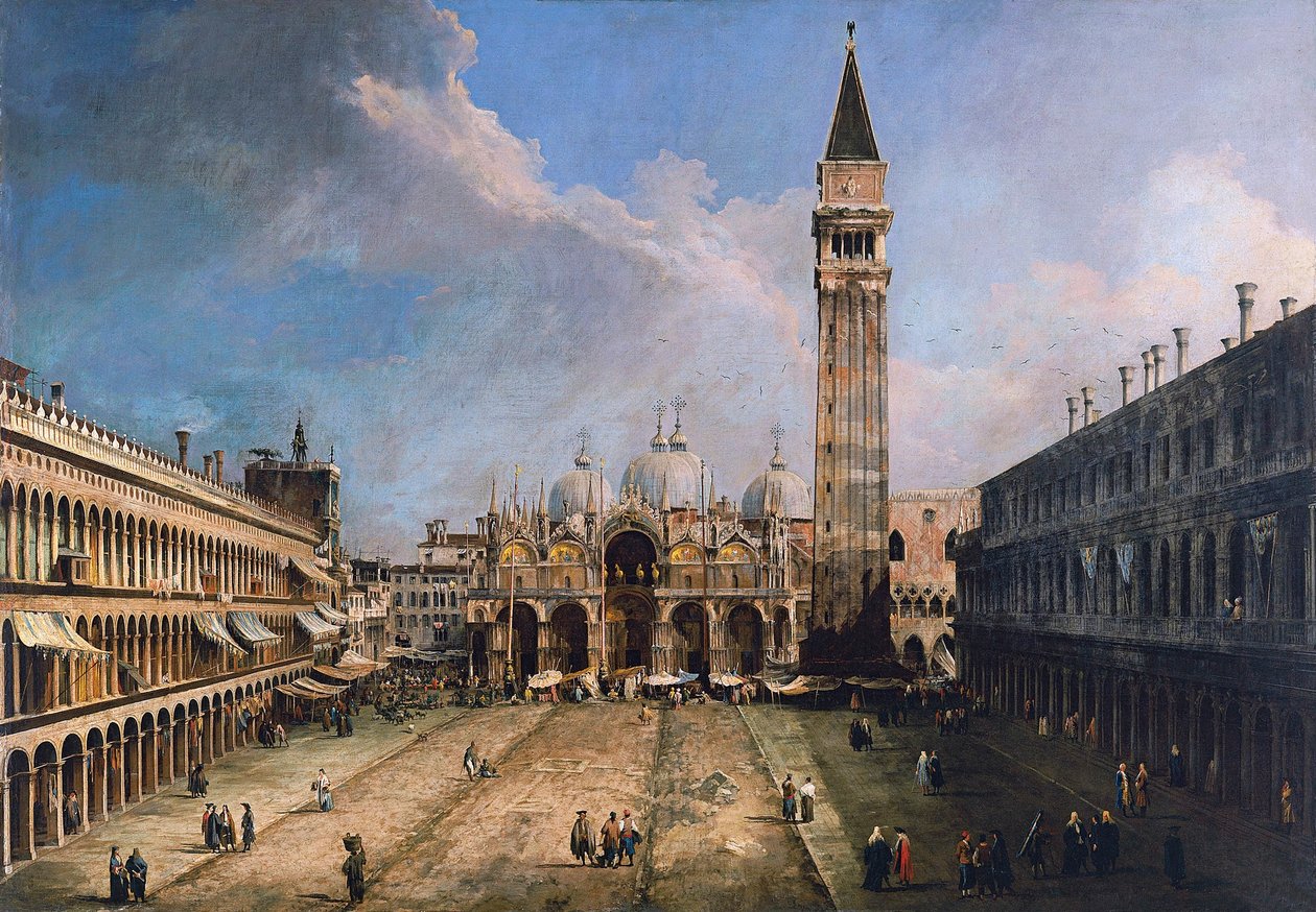 Piazza San Marco v Benátkách, cca 1723-1724 od Giovanni Antonio Canal