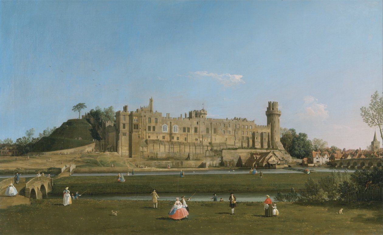 Hrad Warwick od Canaletto