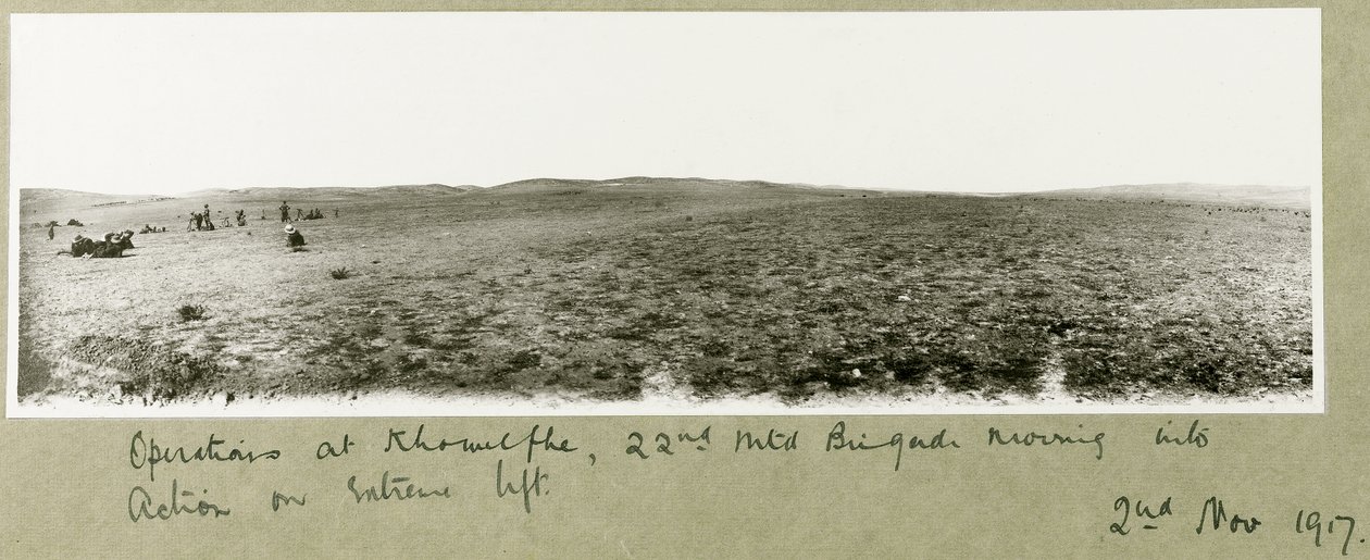 Operace v Khuwelfehu, 22. jízdní brigáda v pohybu, 2. listopadu 1917 od Capt. Arthur Rhodes