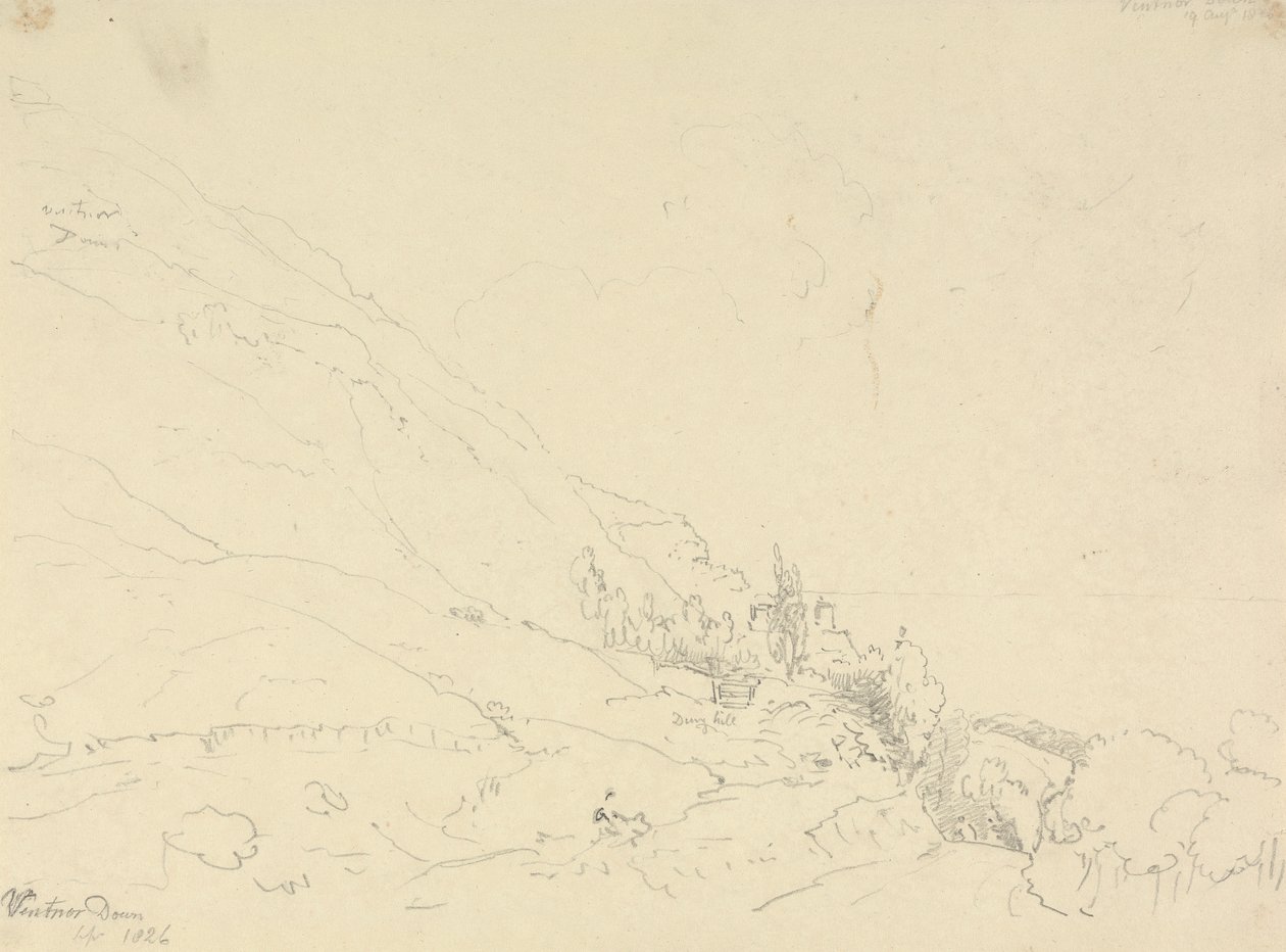 Ventnor Down, 19. srpna 1826 od Capt. Thomas Hastings
