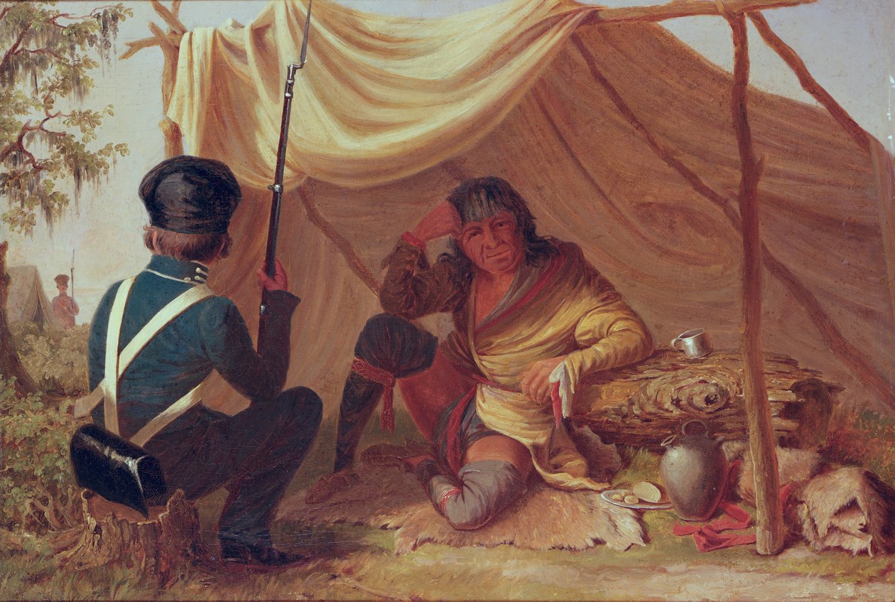 Osceola v zajetí, kolem roku 1837 od Captain Seth Eastman