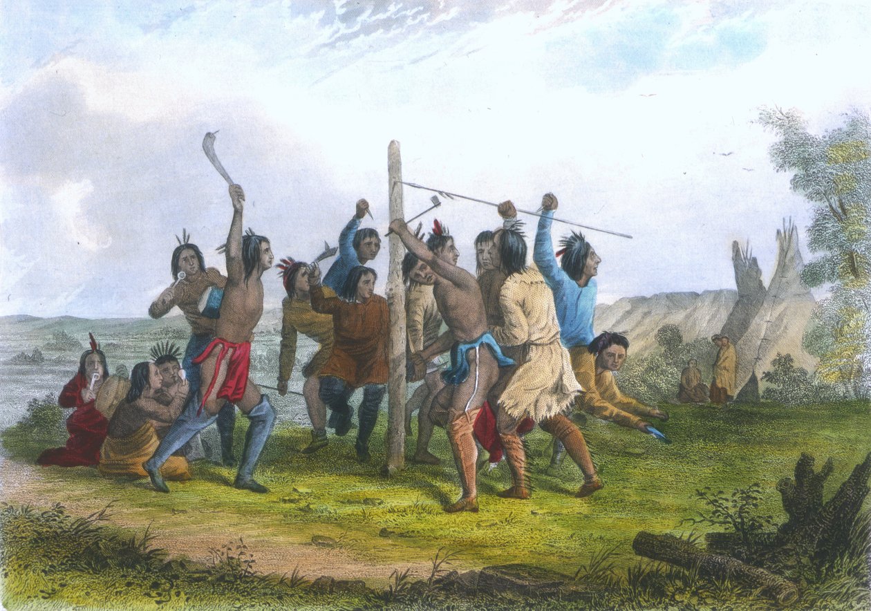 Striking the Post, 1853 od Captain Seth Eastman