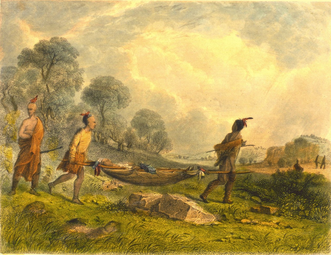 Transporting the Wounded, 1853 od Captain Seth Eastman