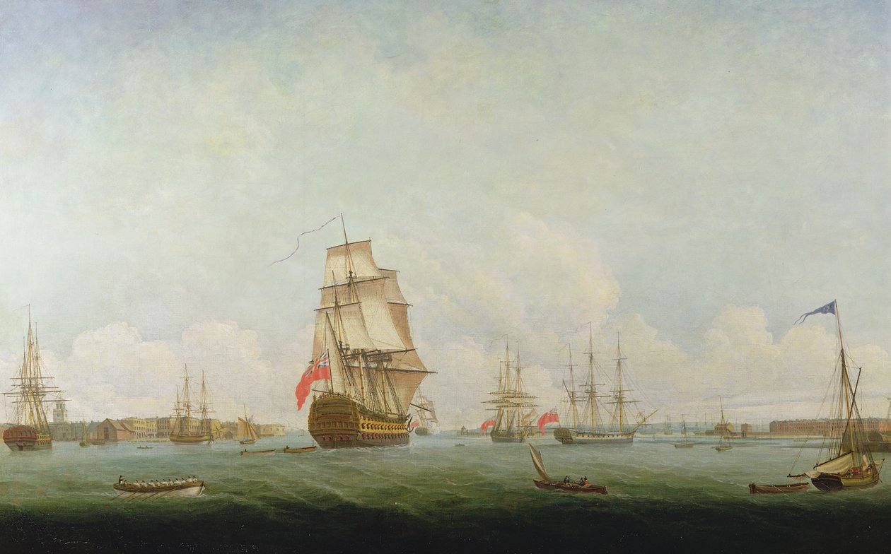 Victory opouští Portsmouth od Captain William Elliott