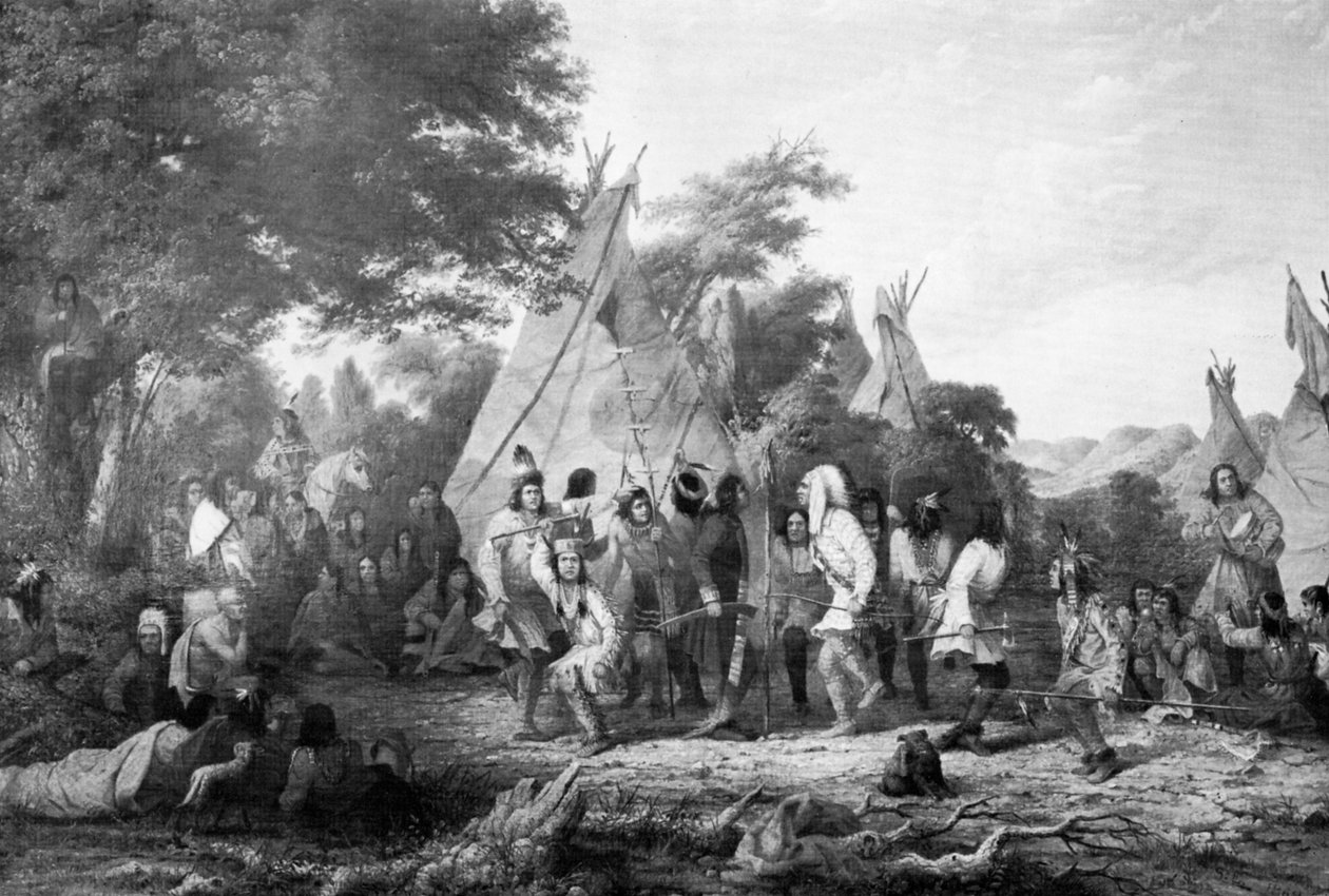 Dog Dance of the Dakotas, c1847. od Captain Seth Eastman