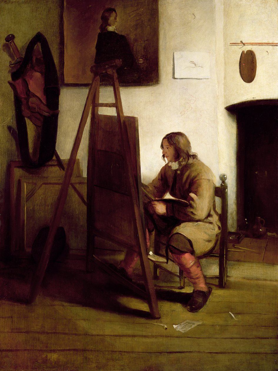 Umělec ve svém ateliéru od Carel Fabritius