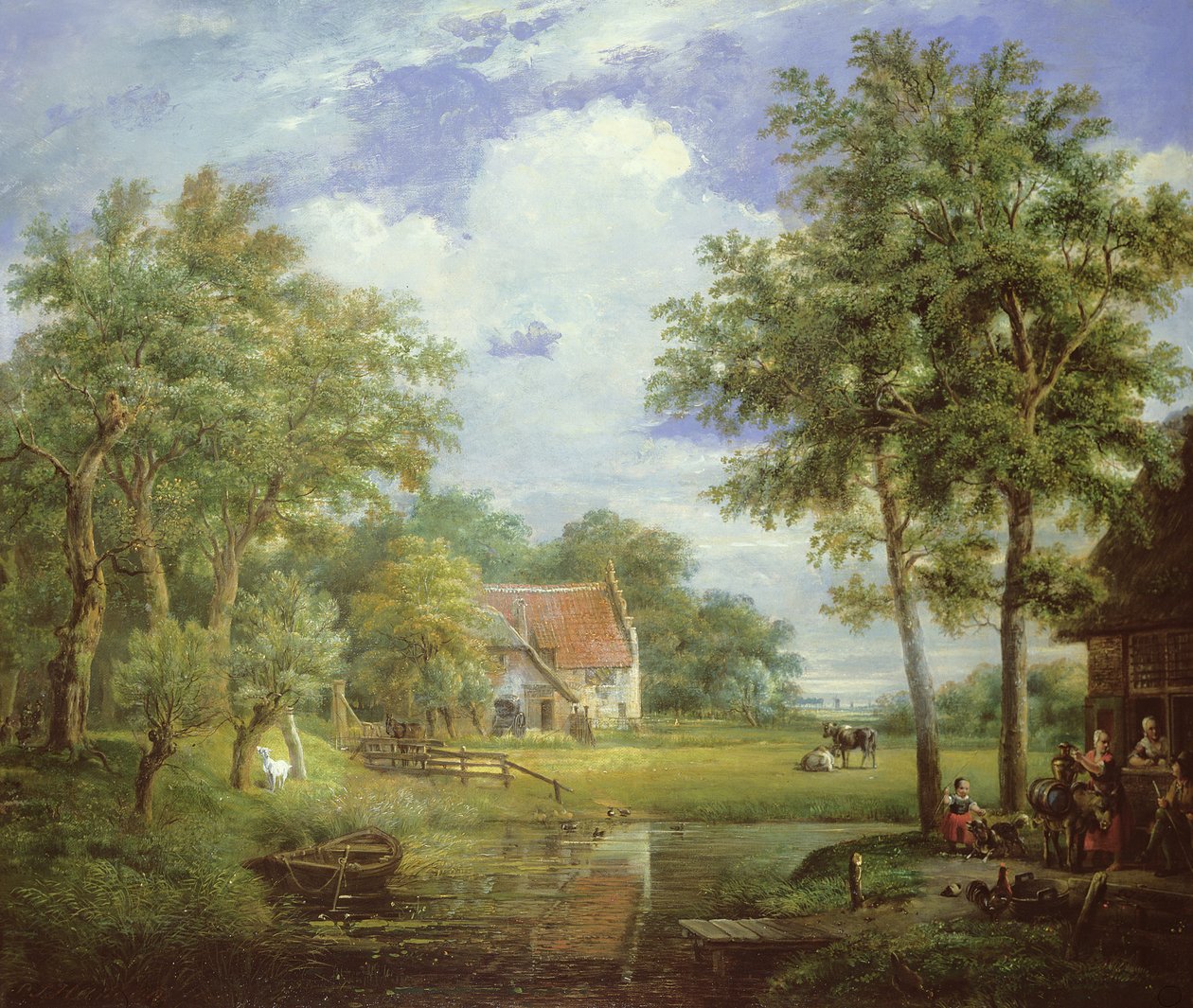 Scéna z holandské farmy od Carel Lodewijk Hansen