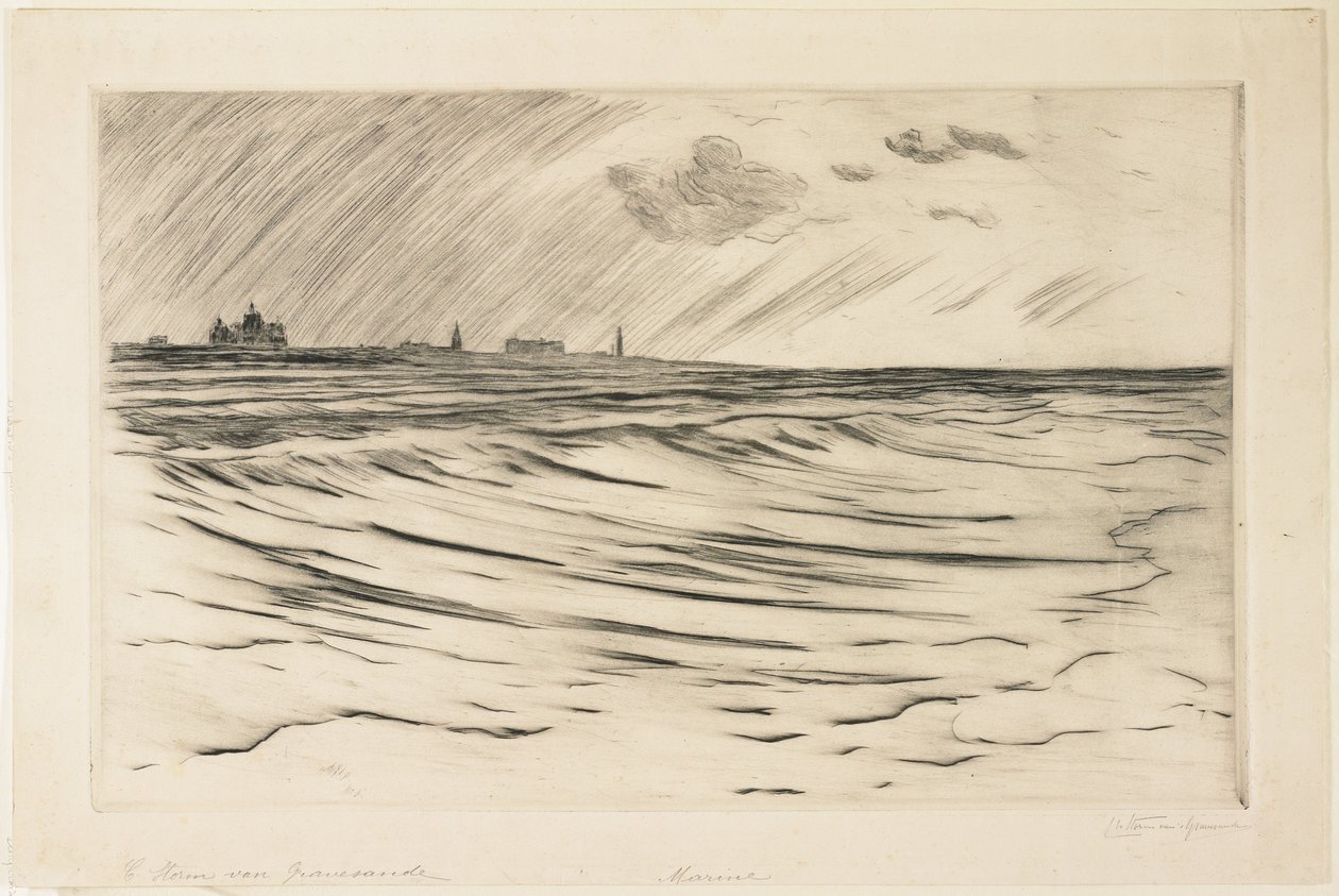 Marine Surf od Carel Nicolaas Storm van 