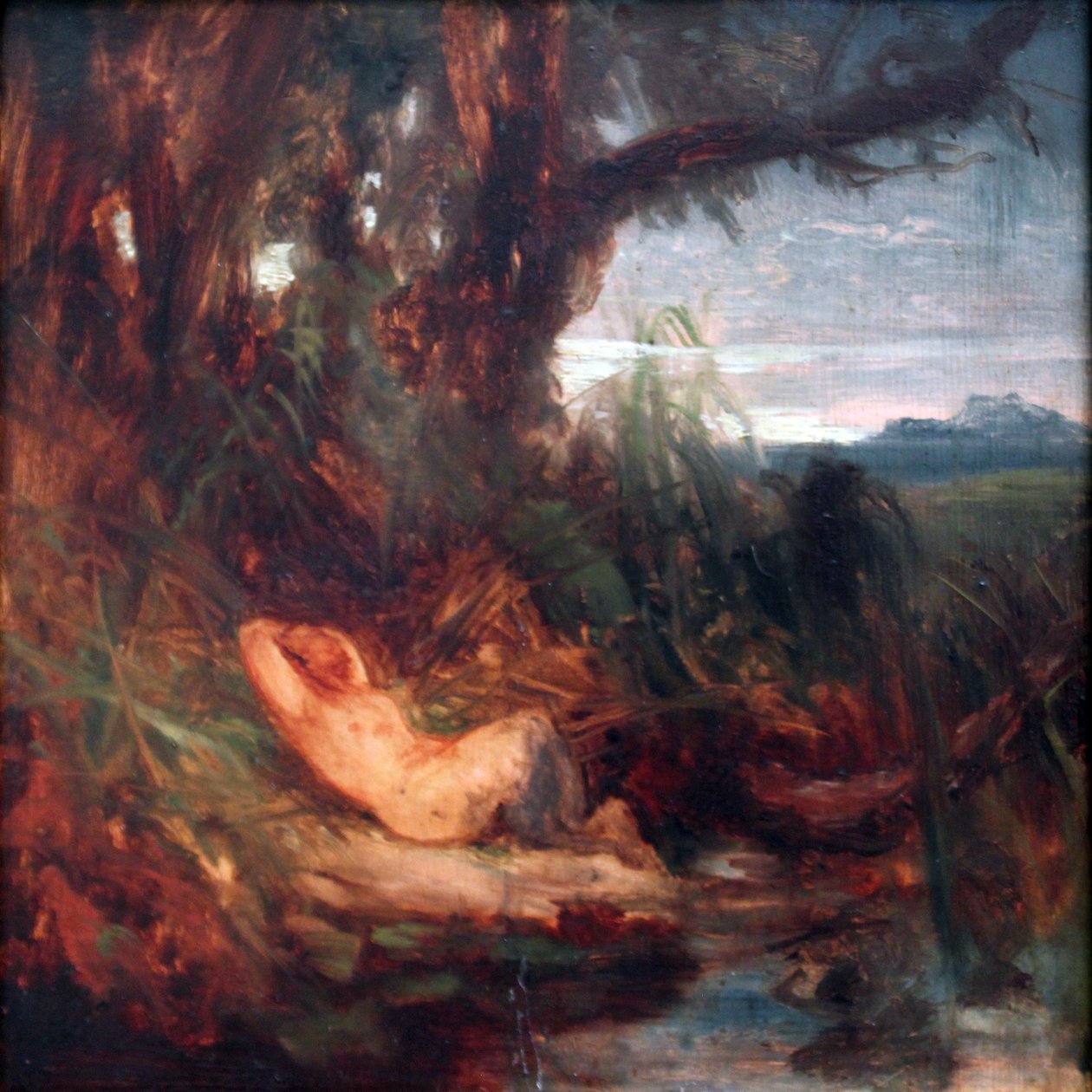 Spící Faun v rákosí od Carl Blechen