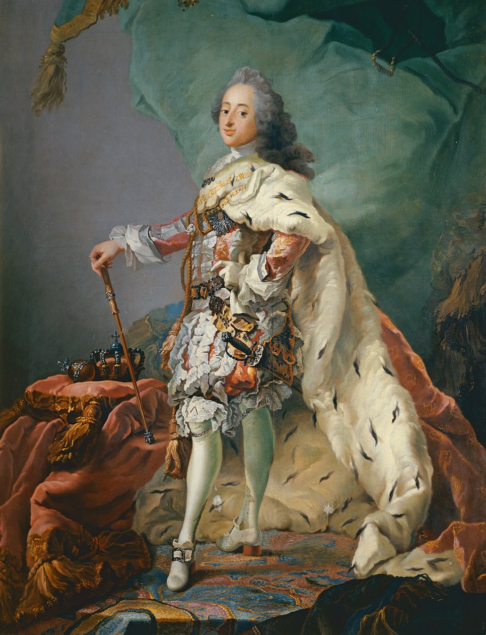 Portrét Fredericka V., 1749 od Carl Gustaf Pilo