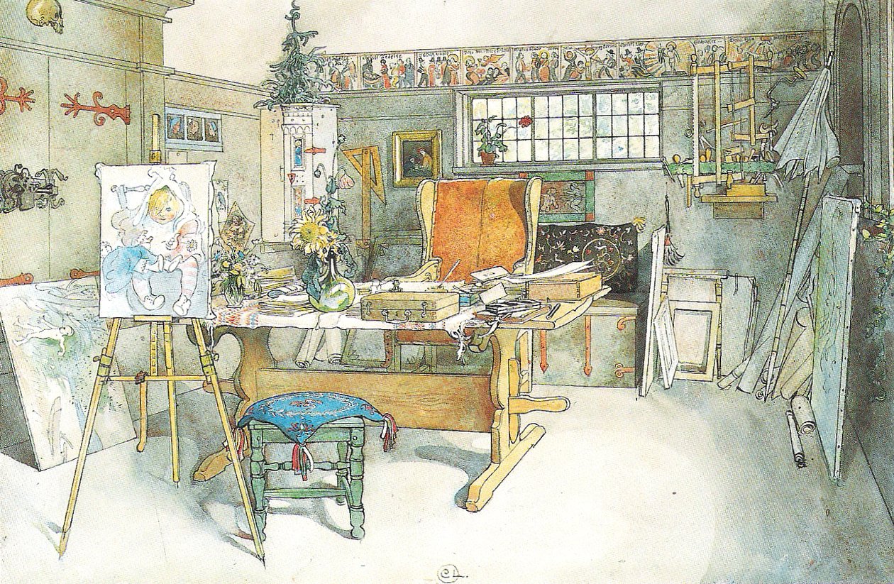 Studio, jedna polovina od Carl Larsson