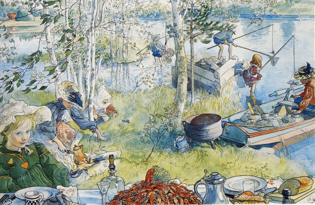 Krabí úlovek od Carl Larsson