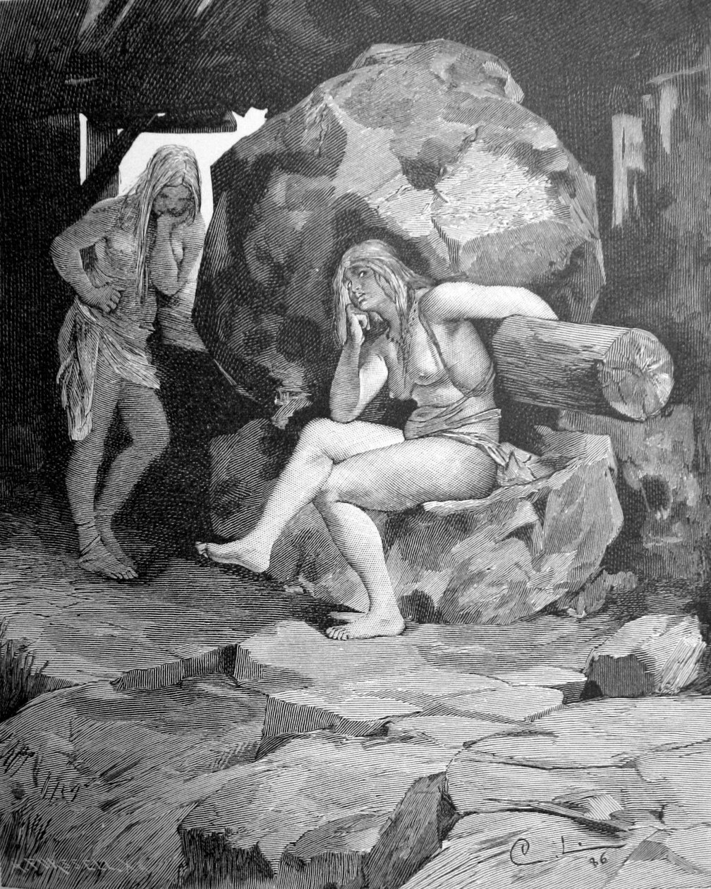 Fenja a Menja v mlýně Grotte od Carl Larsson