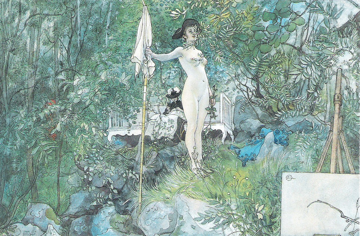 Venkovní studio od Carl Larsson