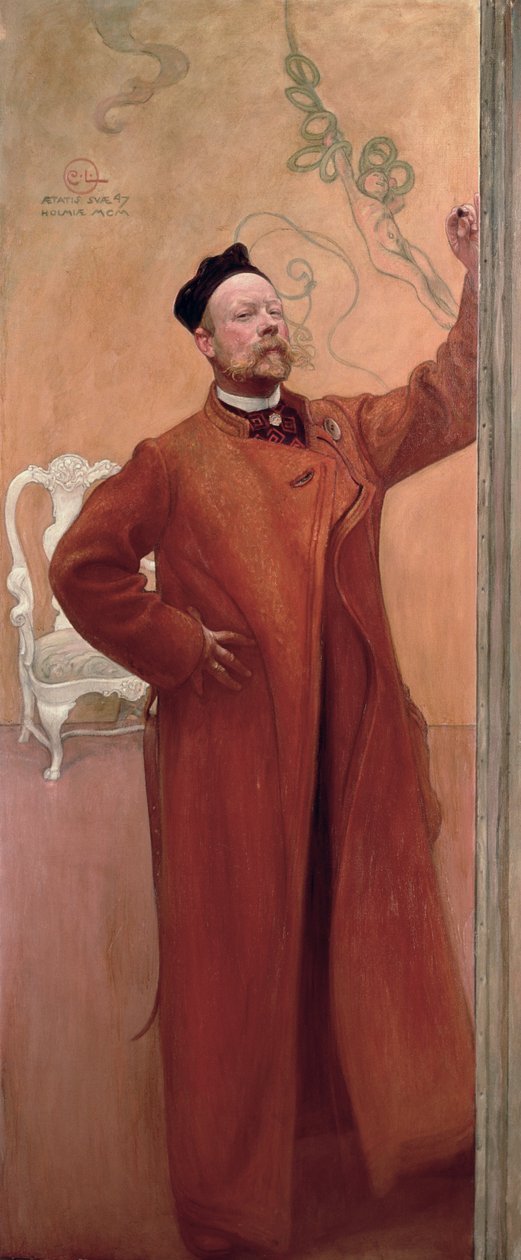 Před zrcadlem: Autoportrét, 1900 od Carl Larsson