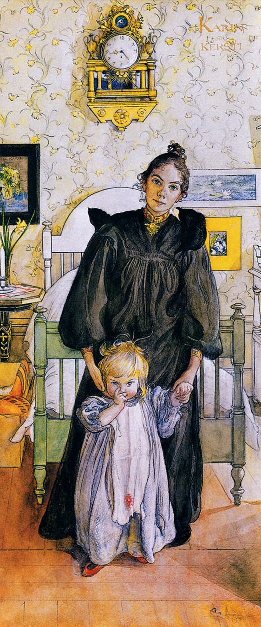Karin a Kersti od Carl Larsson