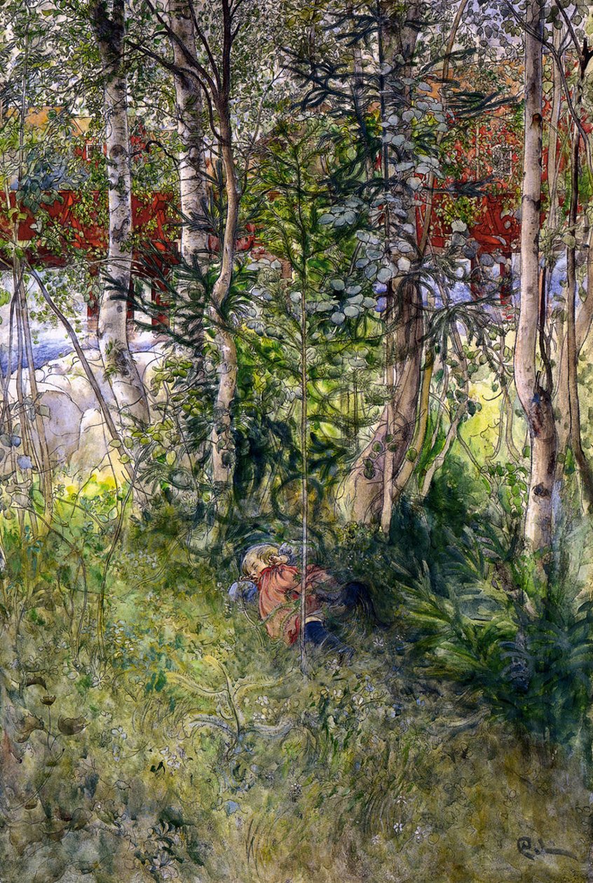 Zdřímnutí v zeleni od Carl Larsson