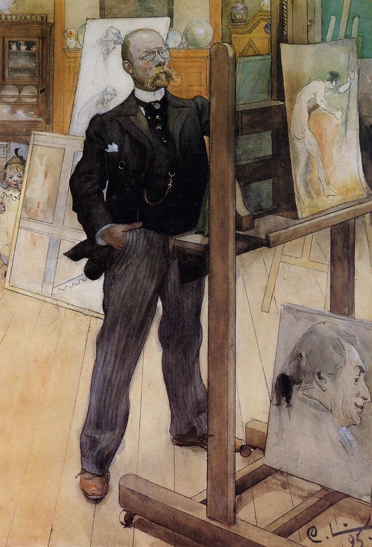 Autoportrét od Carl Larsson