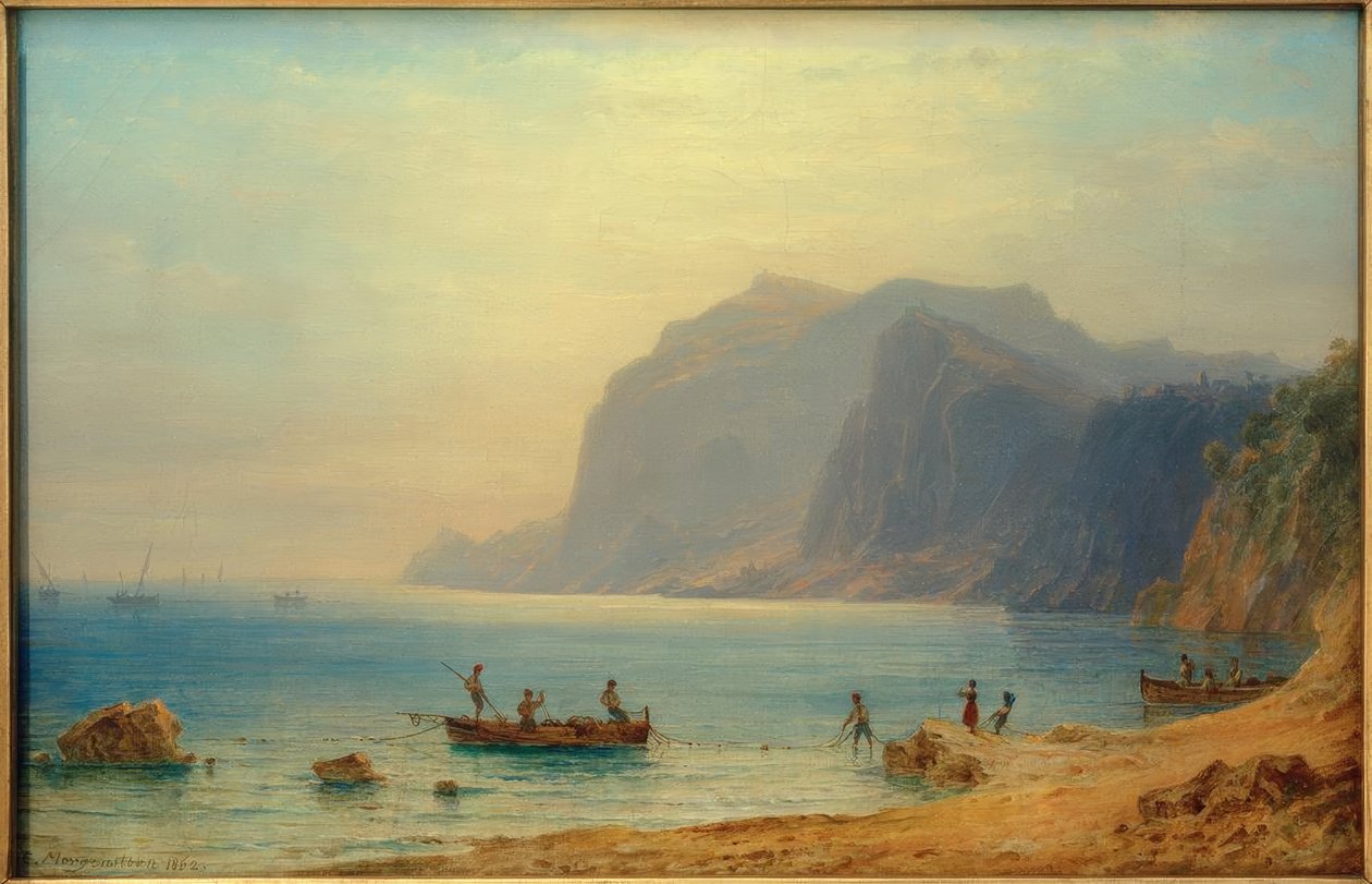 C. Morgenstern, pobřeží Capri od Carl Morgenstern