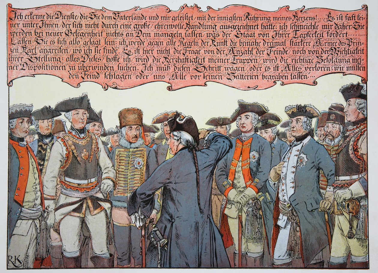 Před bitvou u Leuthenu, 3. prosince 1757 od Carl Röchling