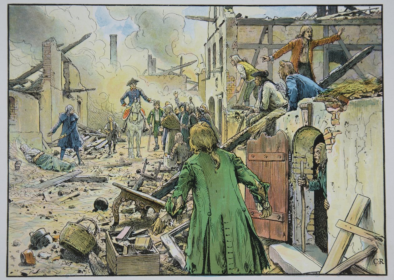 Král na návštěvě Kustrina, srpen 1758 od Carl Röchling