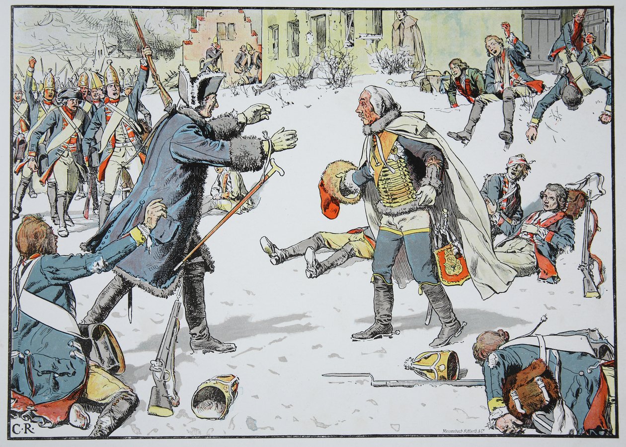 Ráno po bitvě u Torgau, 4. listopadu 1760 od Carl Röchling