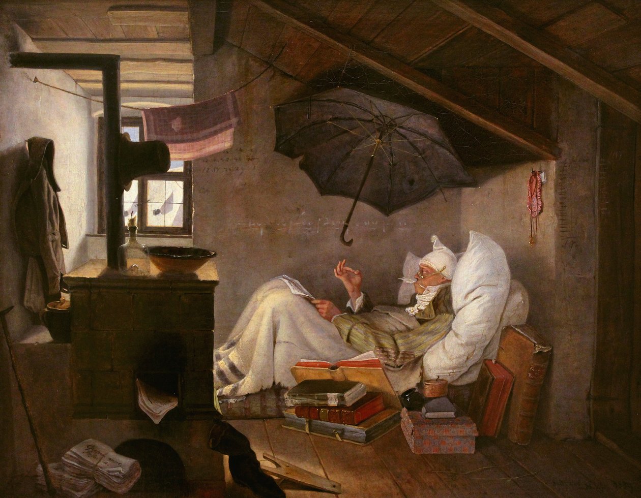 Chudák básník od Carl Spitzweg