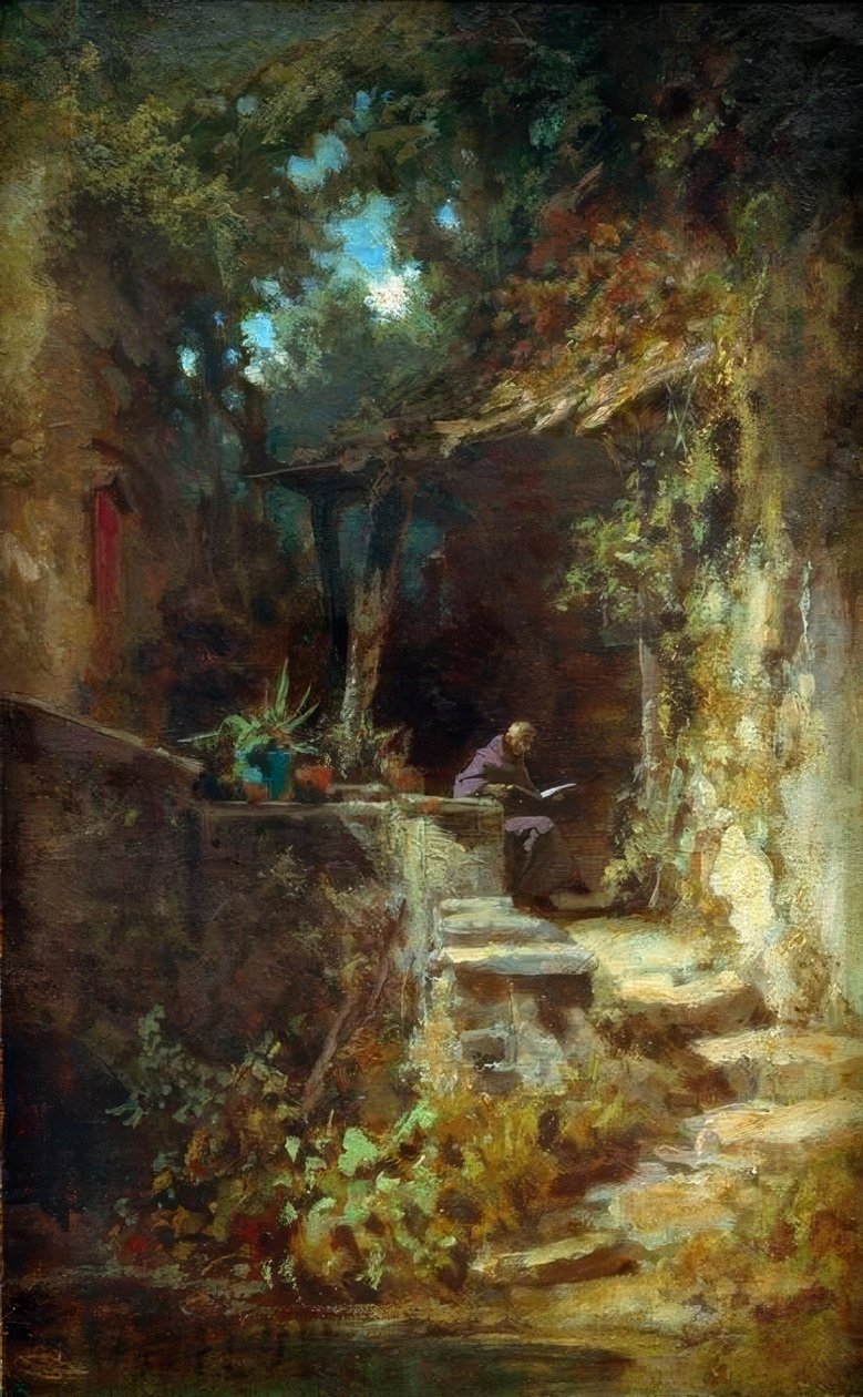 Čtenář Klausner od Carl Spitzweg