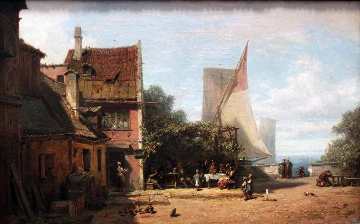 Stará hospoda poblíž Starnberger See od Carl Spitzweg