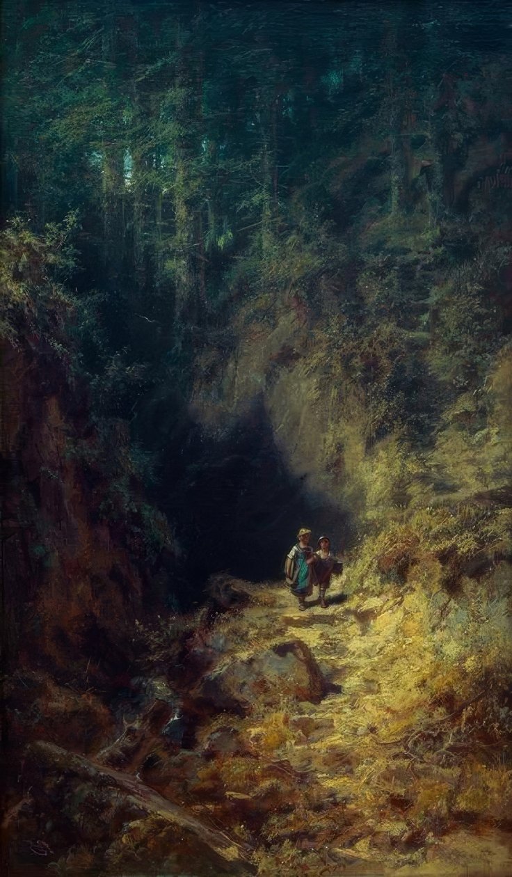 Školní děti v lese od Carl Spitzweg
