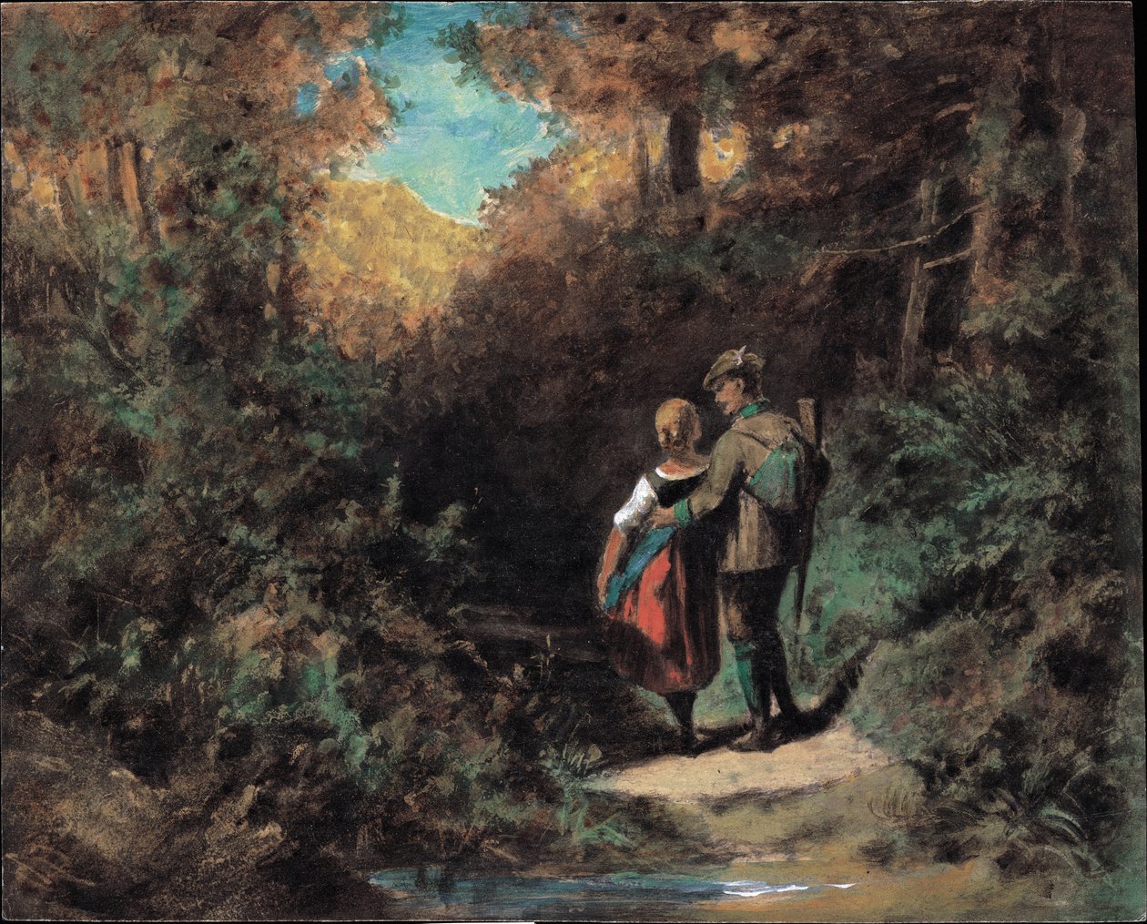 Sledování, 1865-70 od Carl Spitzweg
