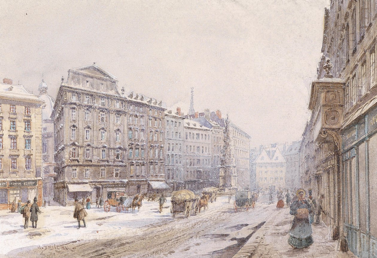 Příkop ve Vídni od Carl Wenzel Zajicek