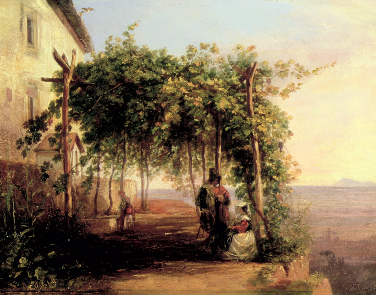 Nad Neapolským zálivem, asi 1833 od Carl Wilhelm Goetzloff