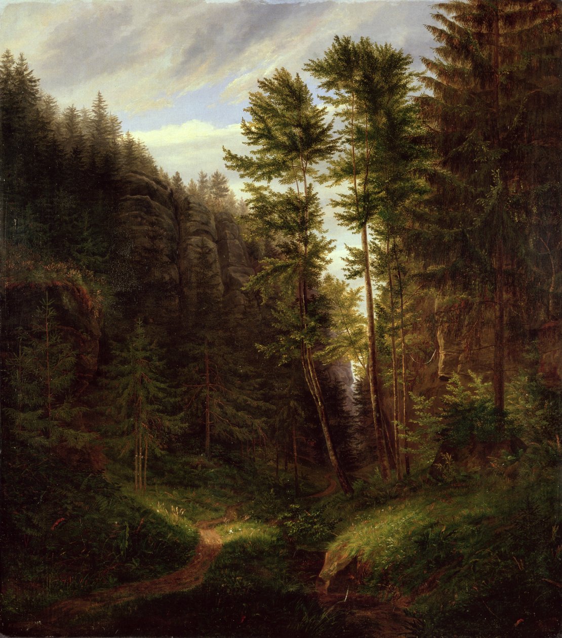 Mýtina v oblasti Uttenwald, 1820 od Carl Wilhelm Goetzloff