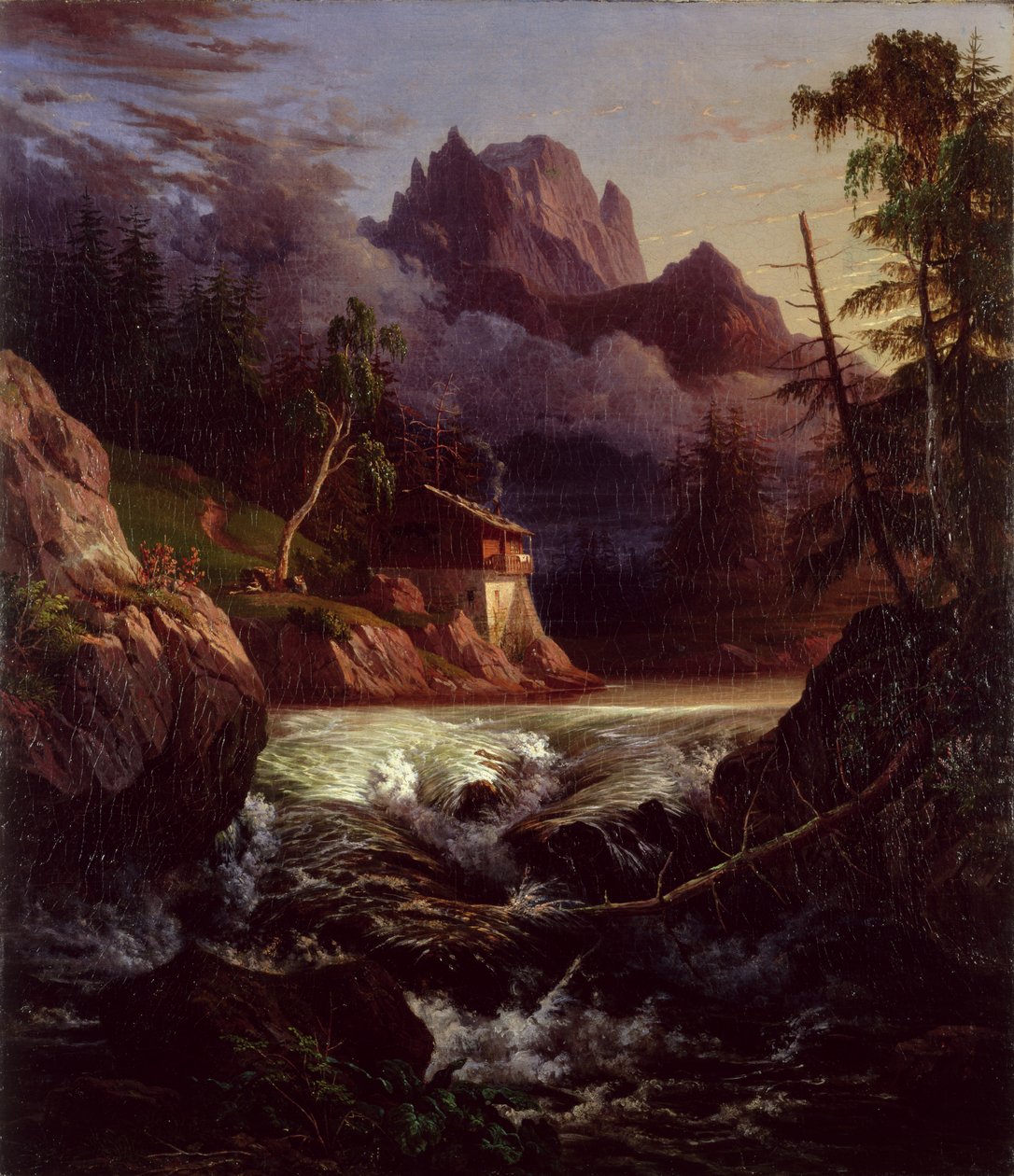 Mlýn v Liebethalu, 1820 od Carl Wilhelm Goetzloff
