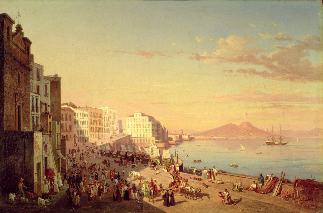 Neapol, kolem roku 1830 od Carl Wilhelm Goetzloff