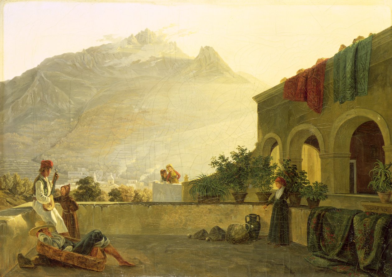 Hlídka na Ischii, 1829 od Carl Wilhelm Goetzloff