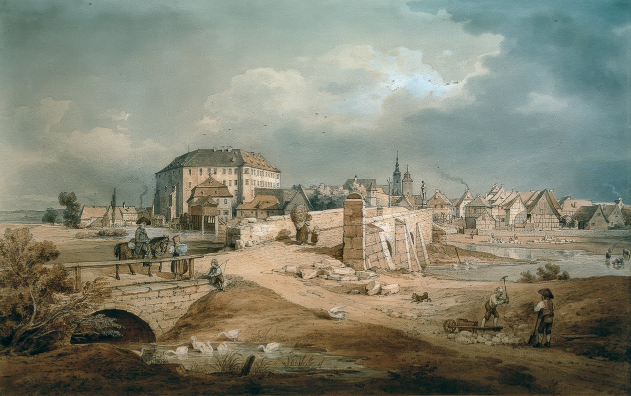 Most Aisch do Höchstadtu od Carl August Lebschee