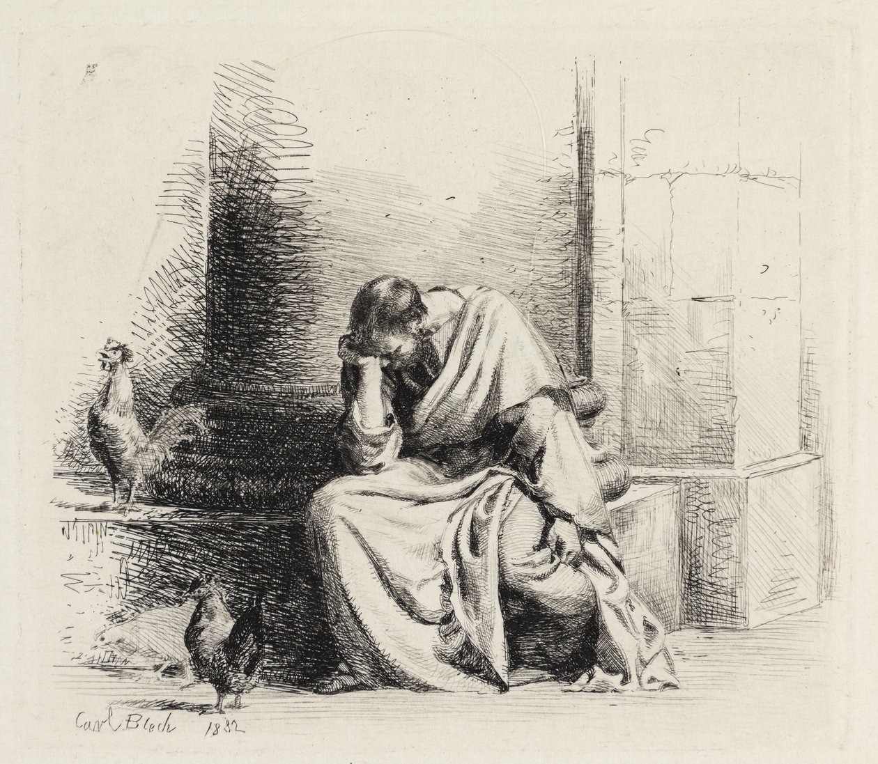 Kající Petr od Carl Bloch