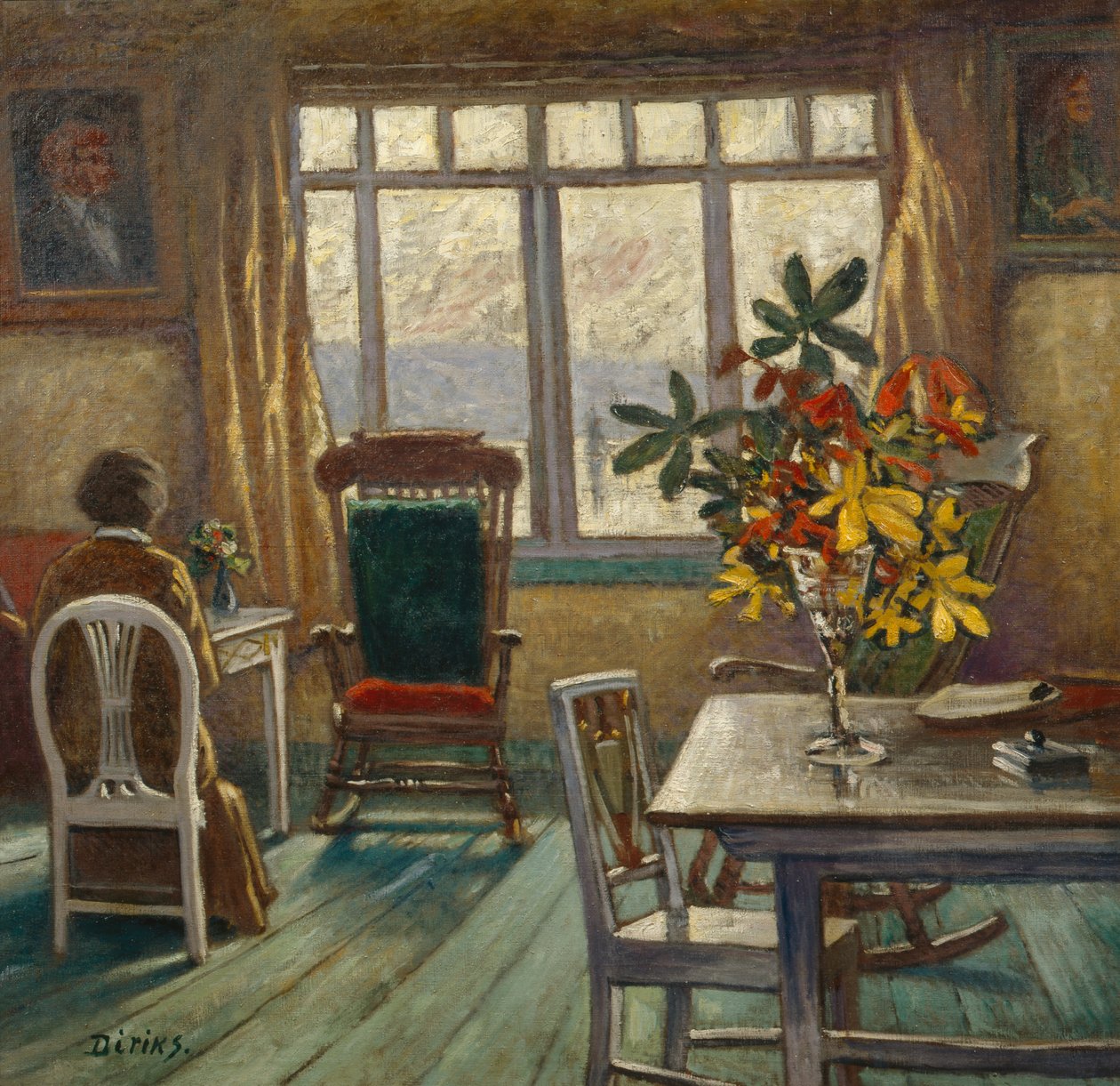 Ateliér umělců od Carl Edvard Diriks