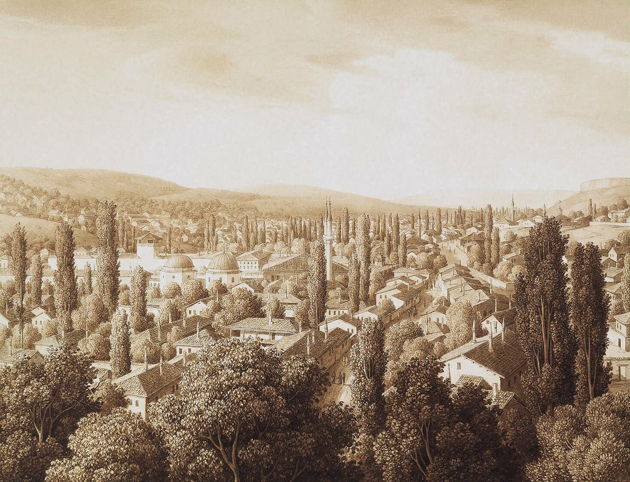 Pohled na Bakhchisaray, 1824 od Carl Ferdinand von Kugelgen